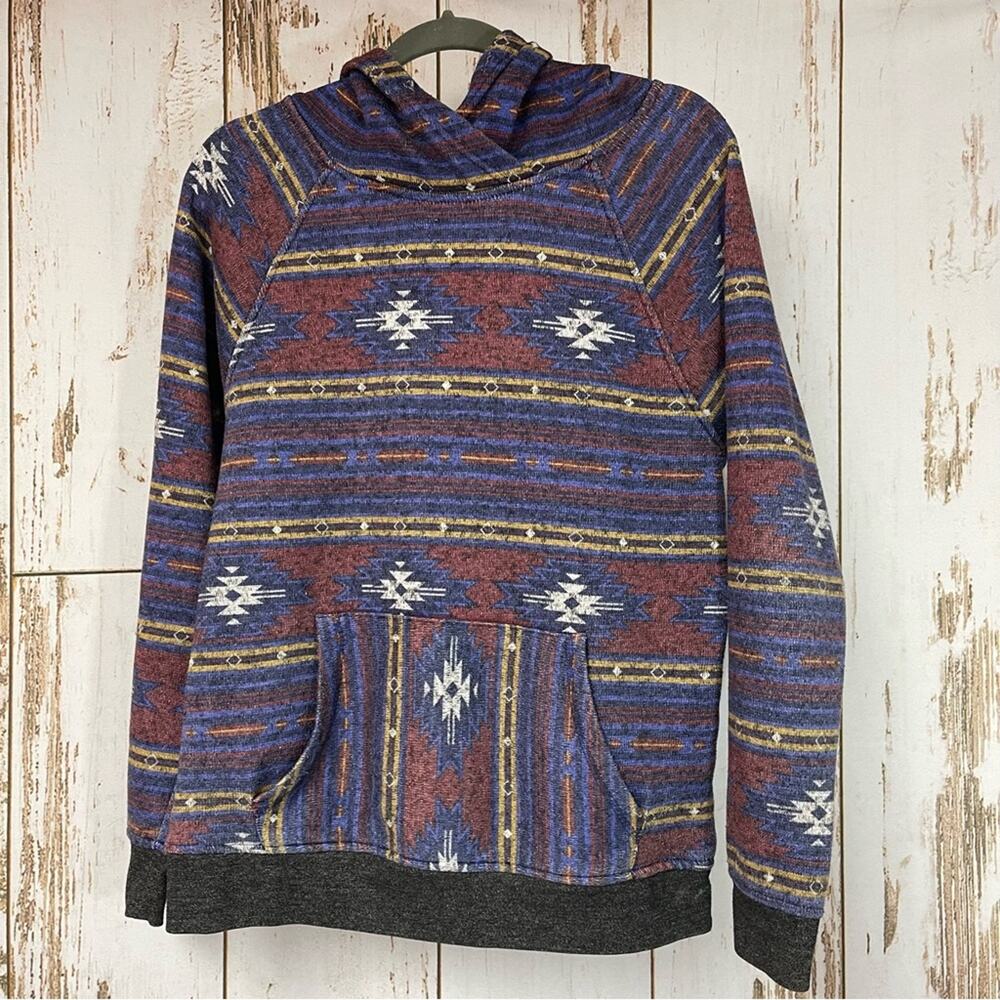 Carbon, Tribal Print Hoodie. Size Small. In good used condition!
